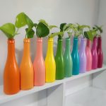 گلدان شیشه ای رنگی مدل انگور